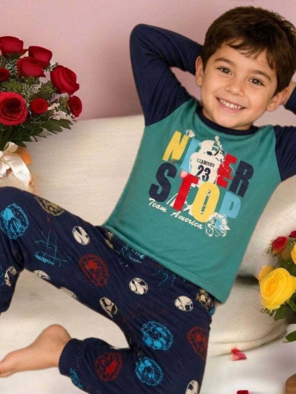 2pc baseball pajama set Boys youth